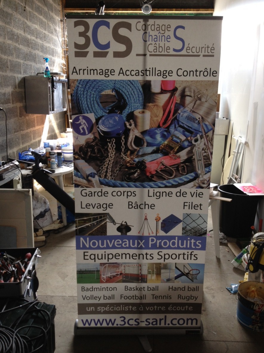 kakémono roll-up impression présentoir stand espo salon rouen 76